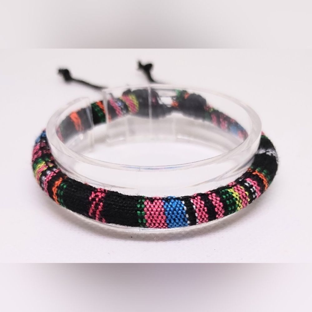 Men's bracelet striped punk hemp new e40